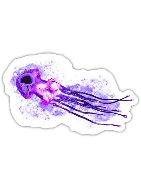 Space Jelly - Sticker - white matte - Front