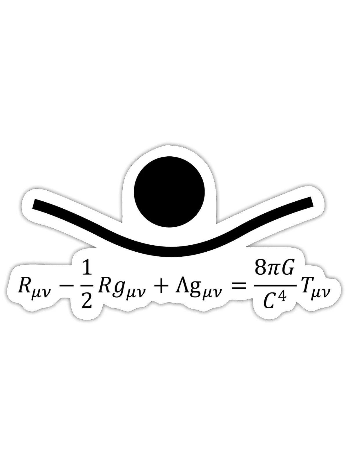 Formula of General Relativity - Sticker - white matte - Front