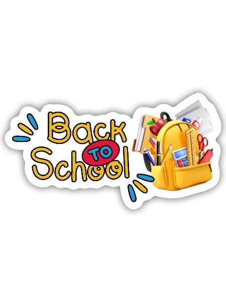 Back to School Color Splash - Sticker - white matte - Front