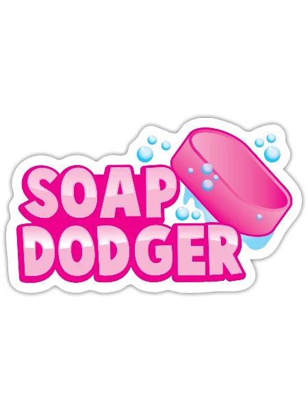 soap dodger with bar of soap - Sticker - white matte - Front