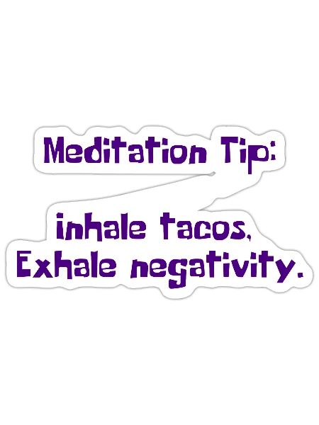 Meditation - Sticker - white matte - Front
