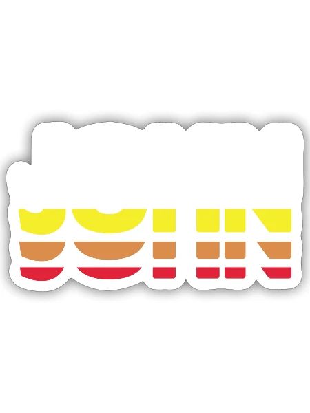 John First Name Funny Vintage Sunset John - Sticker - white matte - Front