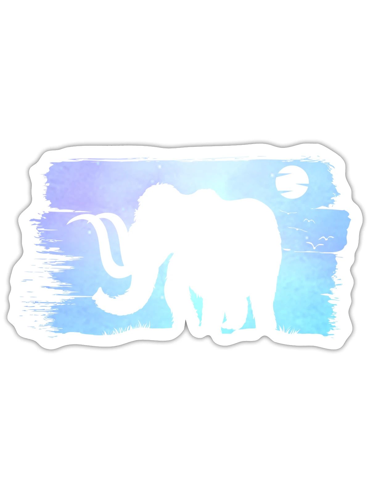 Prehistoric Animal Mammoth Lover - Sticker - white matte - Front
