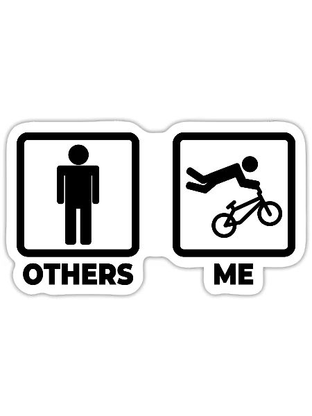 BMX Cyclist Quote - Sticker - white matte - Front
