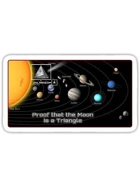 Pyramid Moon - Sticker - white matte - Front