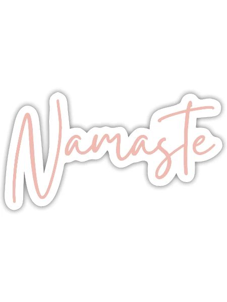 Namasté - Sticker - blanc mat - Devant