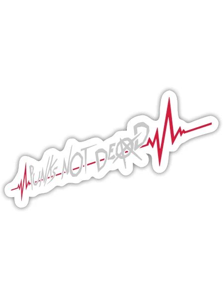 punks not dead quote - Sticker - white matte - Front