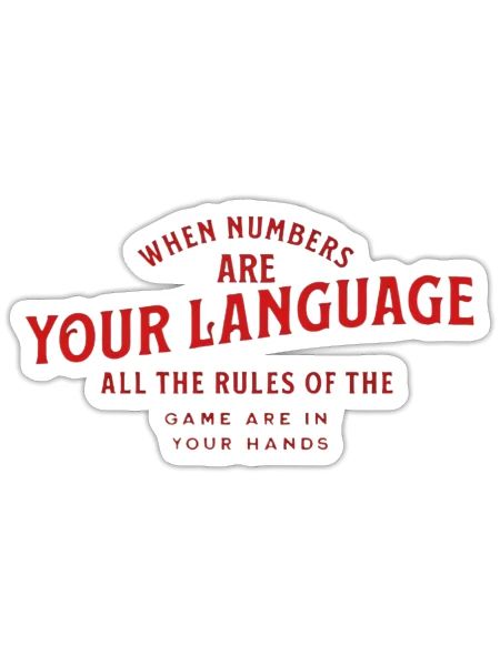 Number Language - Sticker - white matte - Front