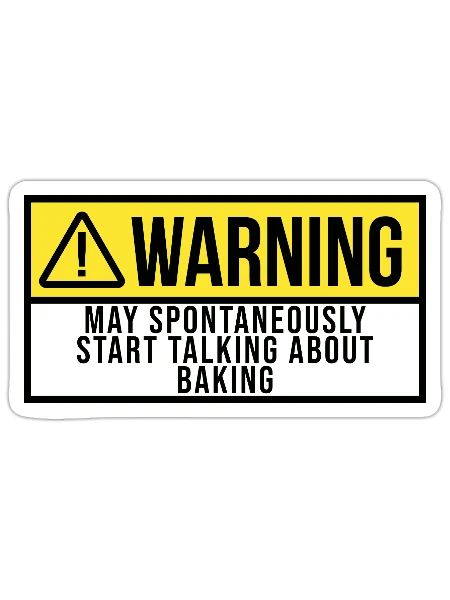 Baking Baking - Sticker - white matte - Front