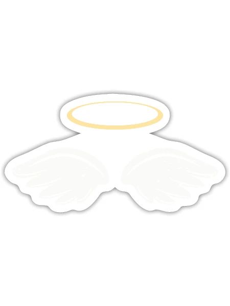 Angel angel wings halo Innocent costume children - Sticker - white matte - Front