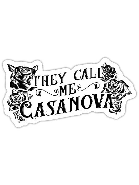 THEY CALL ME CASANOVA - Sticker - white matte - Front