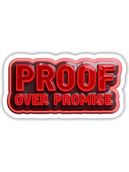 Proof Over Promise  - Sticker - white matte - Front