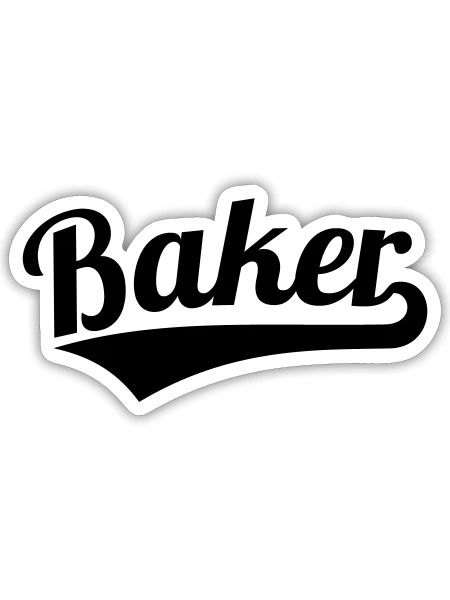 Baker - Sticker - white matte - Front