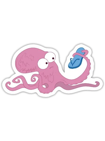 kawaii octopus - Sticker - white matte - Front