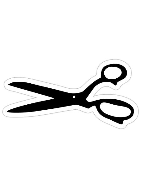Scissors - Sticker - white matte - Front