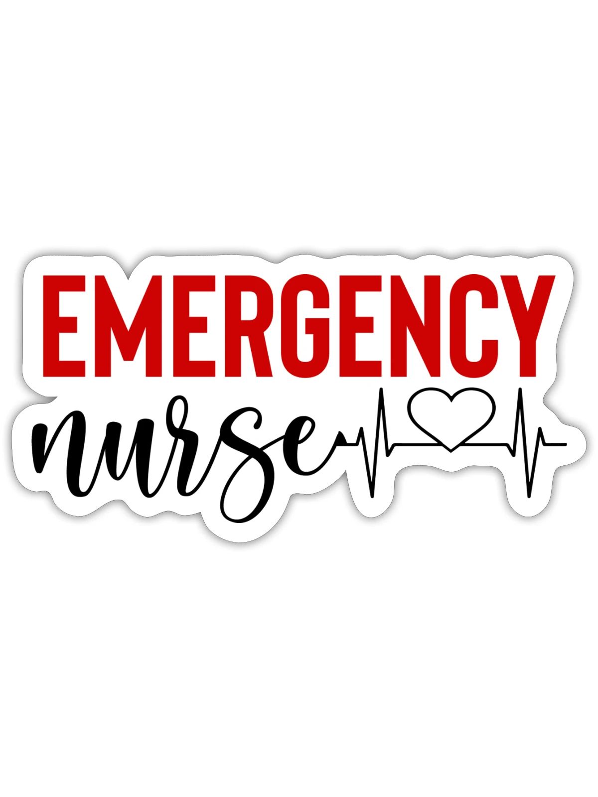 Emergency Nurse - Sticker - white matte - Front
