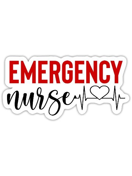 Emergency Nurse - Sticker - white matte - Front