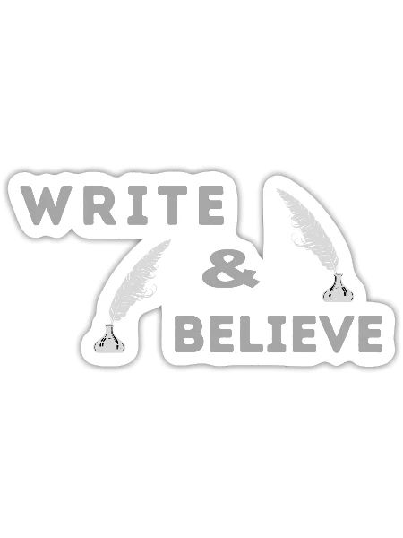 Write Believe - Sticker - white matte - Front
