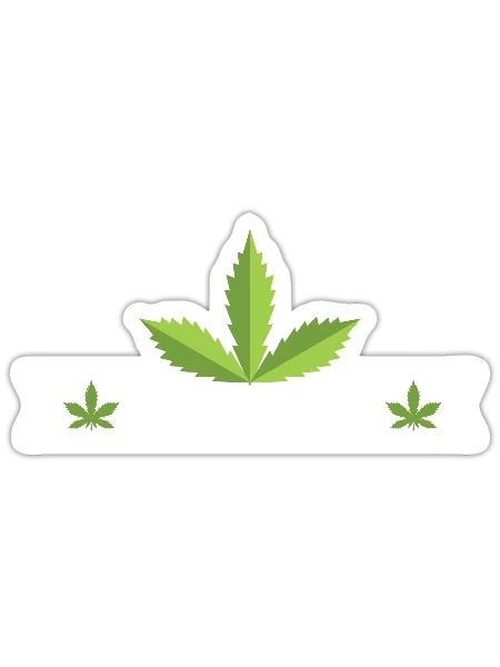 Cannabis - Sticker - white matte - Front