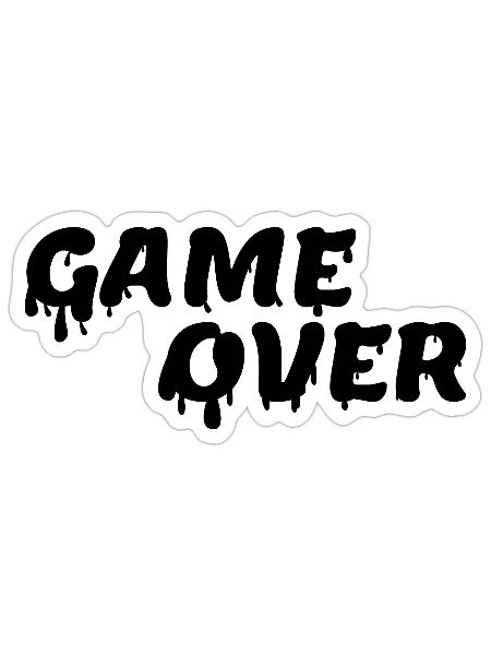 GAME OVER - Sticker - white matte - Front