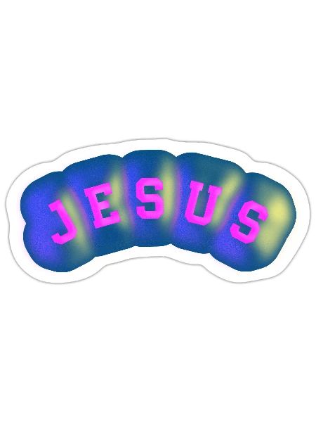 Jesus - Sticker - white matte - Front