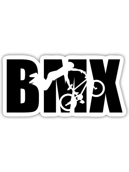 BMX - Sticker - white matte - Front