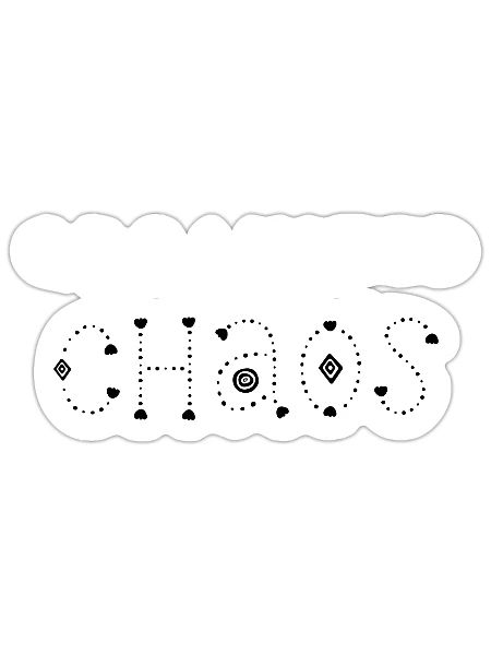 ORGANIZED CHAOS - Sticker - white matte - Front