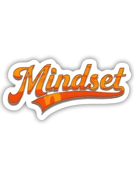 Mindset Writing - Sticker - white matte - Front