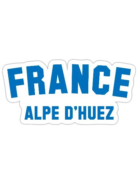 ALPE DHUEZ France - Sticker - white matte - Front
