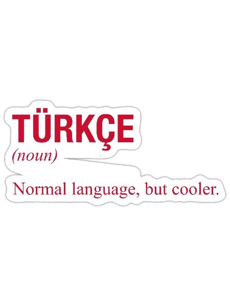 Turkish language - Sticker - white matte - Front