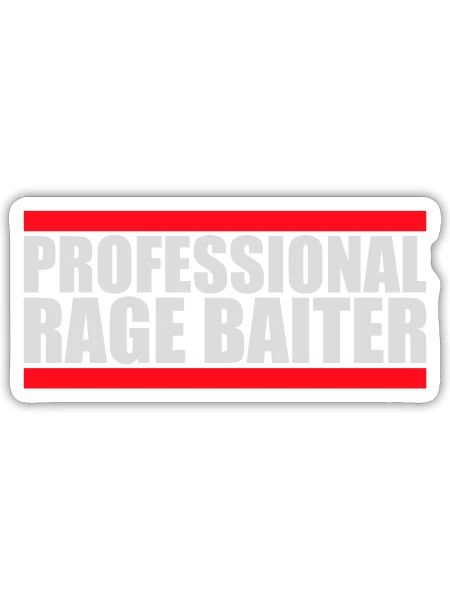 Professional Rage Baiter Evil Online Troll Humor - Sticker - white matte - Front