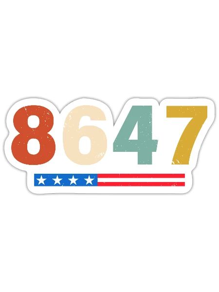 8647 Anti Trump - Sticker - white matte - Front