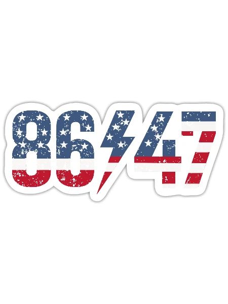 8647 shirt 47th president 86 47 Subtle  - Sticker - white matte - Front