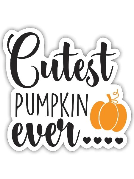 cutest pumpkin ever - Sticker - white matte - Front