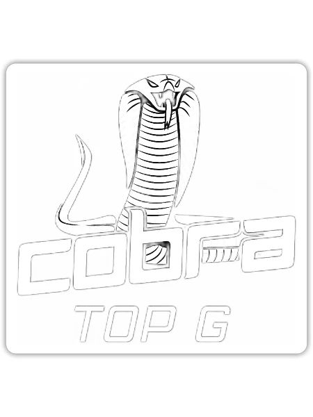 cobra top G - Sticker - white matte - Front