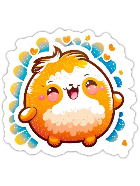 Happy baby bird - Sticker - white matte - Front