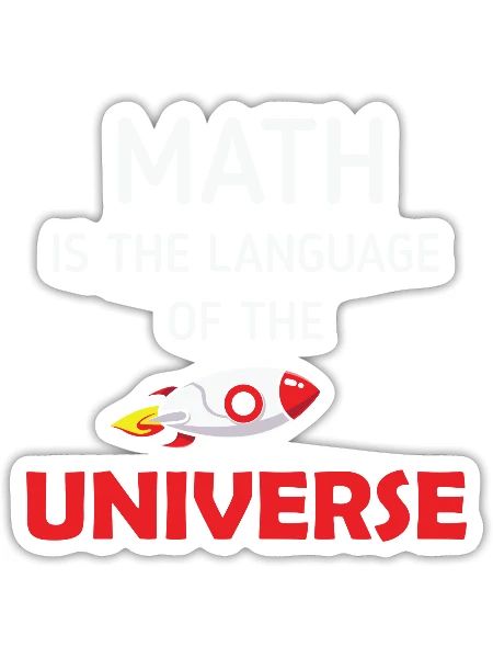 Math Is The Language Of The Universe - Sticker - white matte - Front