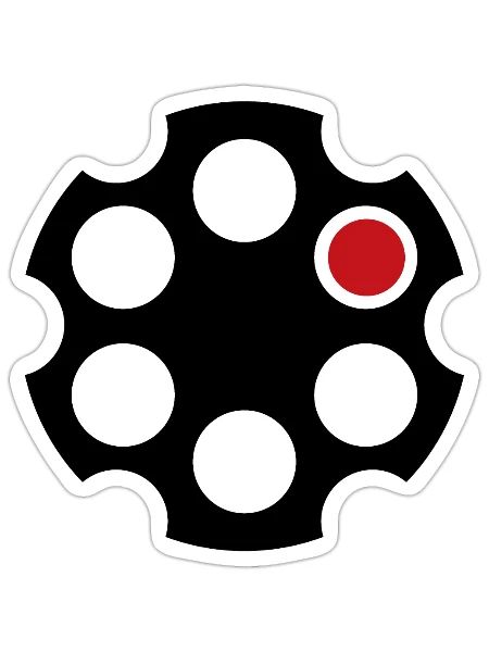 Bullet in the Revolver - Sticker - white matte - Front
