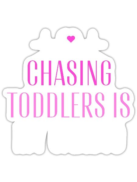 Chasing toddlers is my cardio - Sticker - white matte - Front