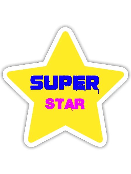 SuperStar vintage - Sticker - white matte - Front