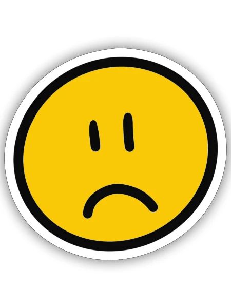 sad face - Sticker - white matte - Front