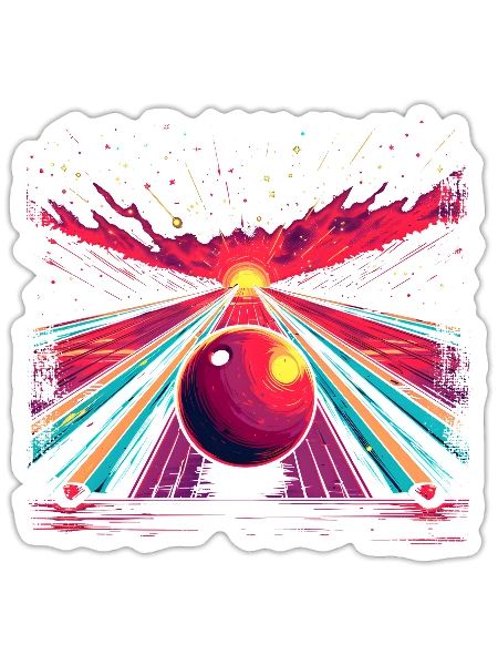 Retro Bowling Alley - Sticker - white matte - Front