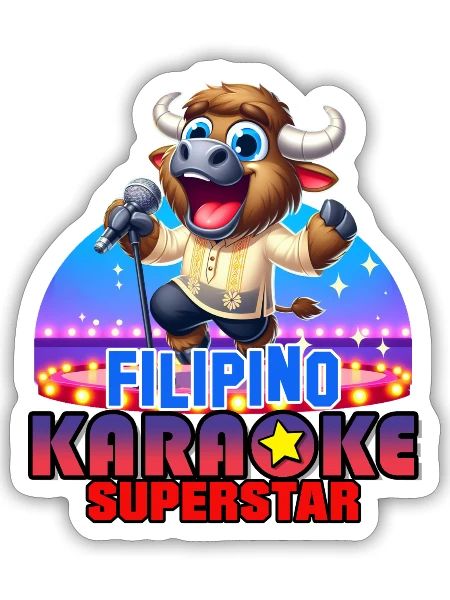 Filipino Karaoke Superstar - Sticker - white matte - Front