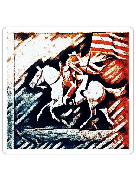 BEAUTIFUL COWBOY - Sticker - white matte - Front