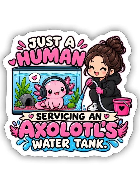 Funny Aquarium Pet Lover Gift Apparel - Sticker - white matte - Front