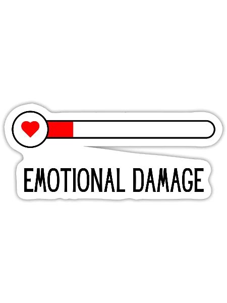Emotional Damage - Sticker - white matte - Front