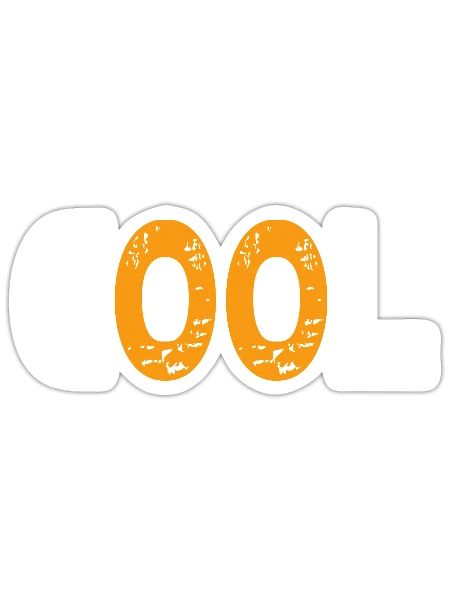 Cool moderne et jeune - Sticker - blanc mat - Devant