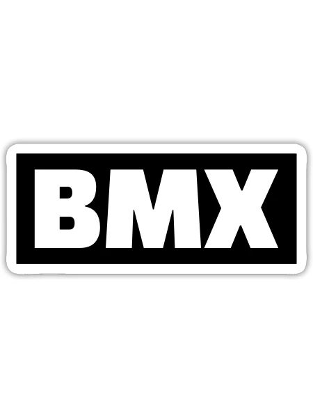 BMX - Sticker - white matte - Front