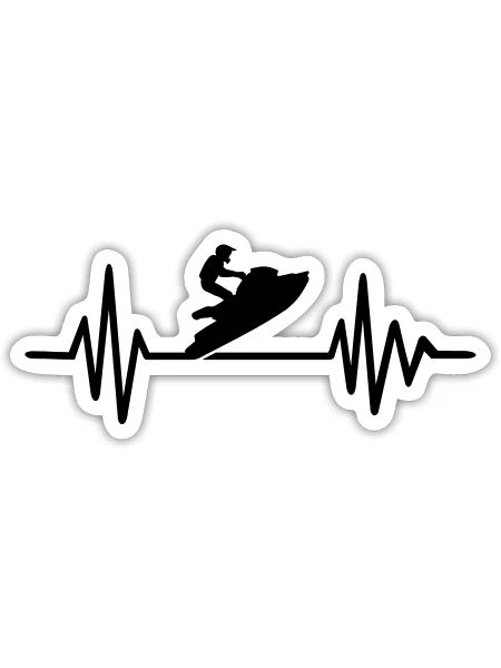 Jetski - Sticker - white matte - Front