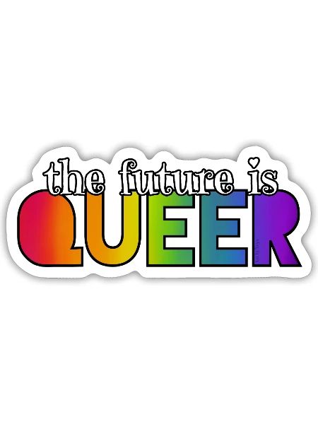 The Future is Queer love - Sticker - white matte - Front